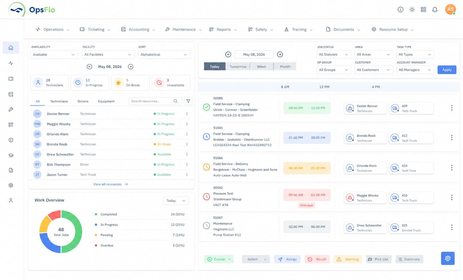 Command your operations in real-time interface